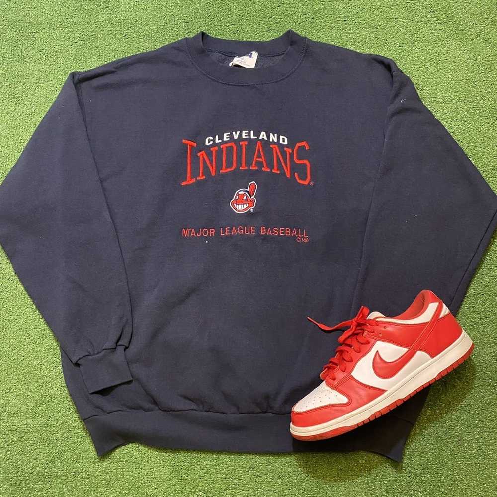 Vintage Cleveland Indians Sweatshirt Mens Size Medium M MLB 90s