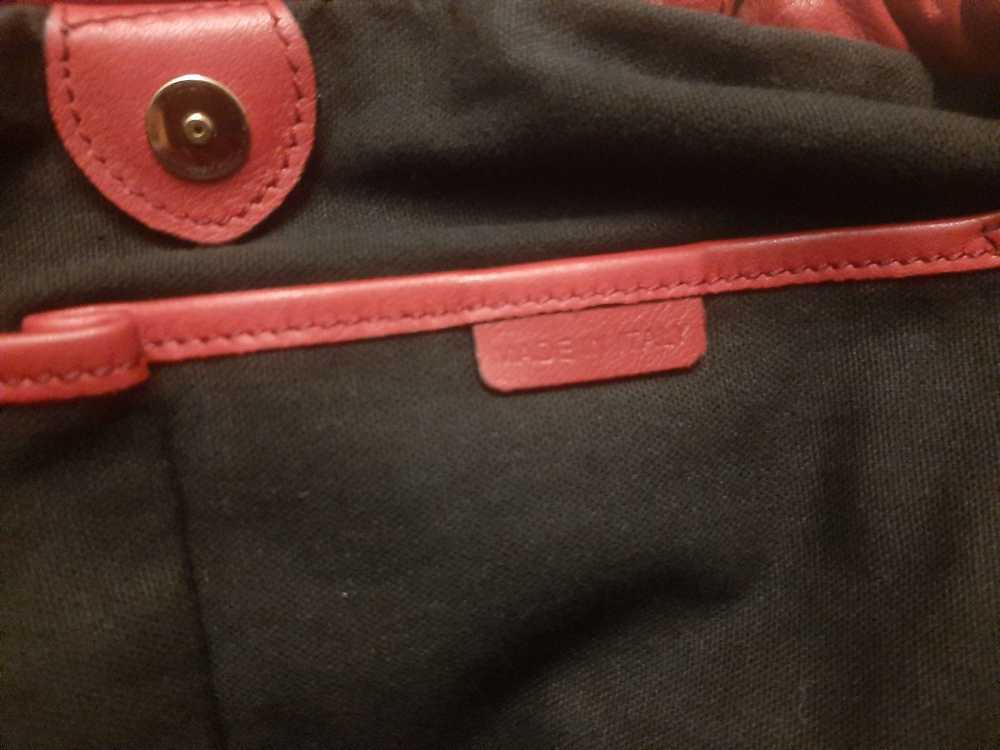 Burberry Red Leather/House Check Big Crush Bag - image 6