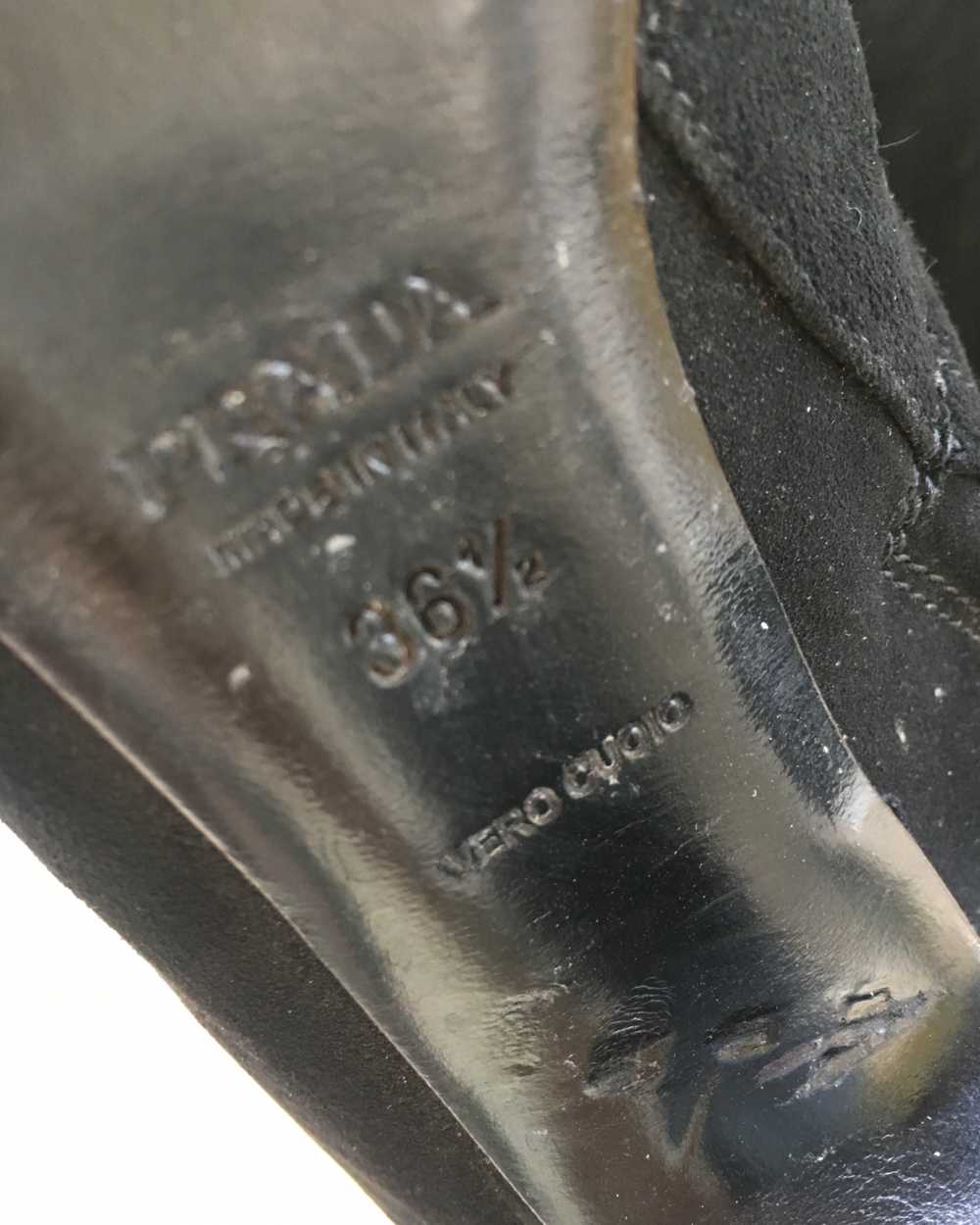 Prada Black Suede Knee Boots - image 3