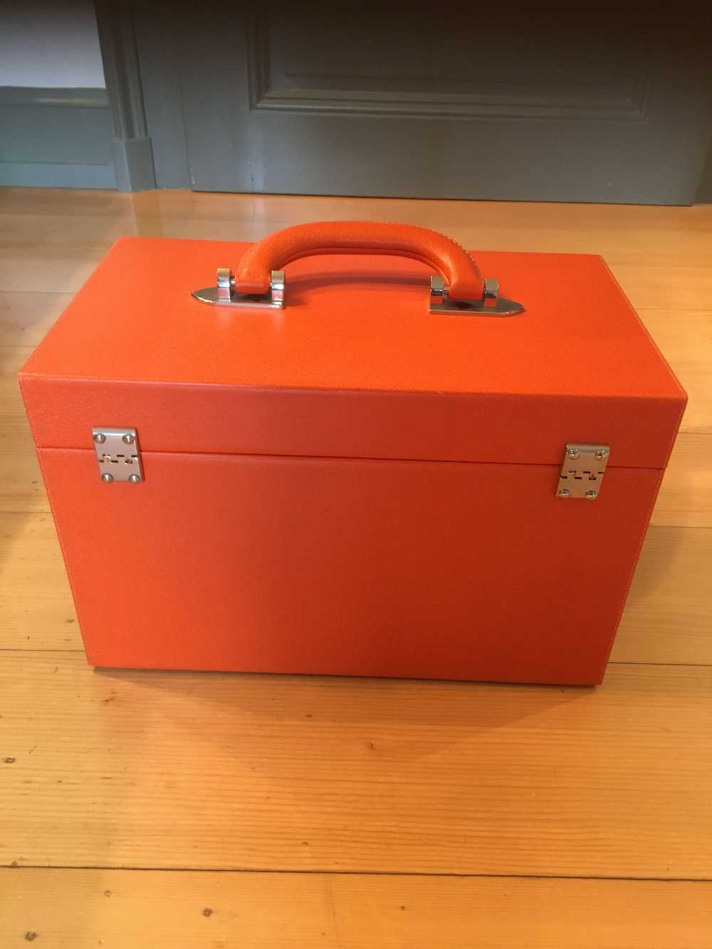 Asprey Orange Leather Jewellery Case - image 2