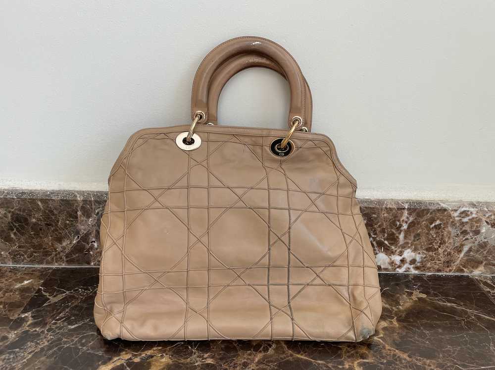 Dior Beige Cannage Leather Granville Tote - image 2
