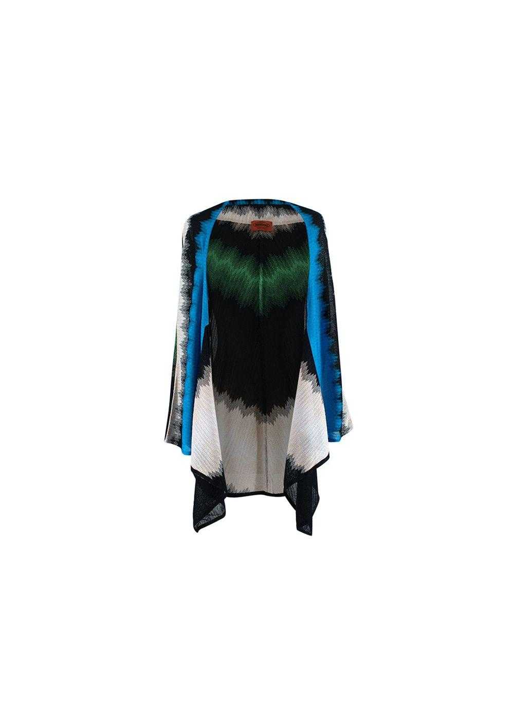 Missoni Blue, Black & Silver Metallic Knitted Wat… - image 1