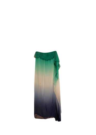 BCBG Max Azria Green & Blue Ombre Silk Dress