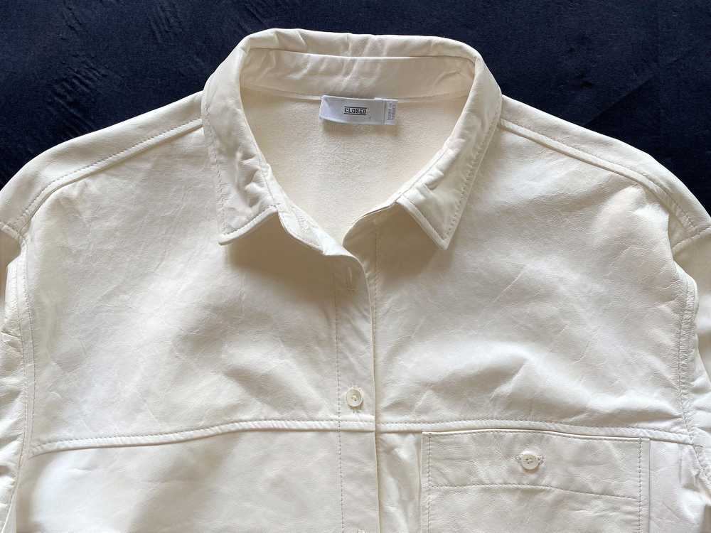 Closed Cream Leather Shirt - image 10