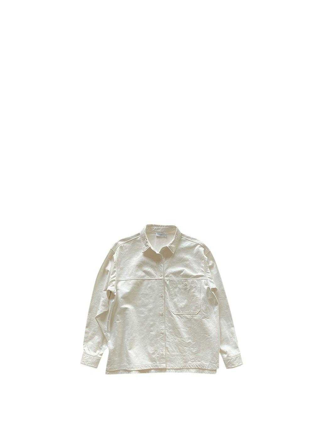 Closed Cream Leather Shirt - image 1