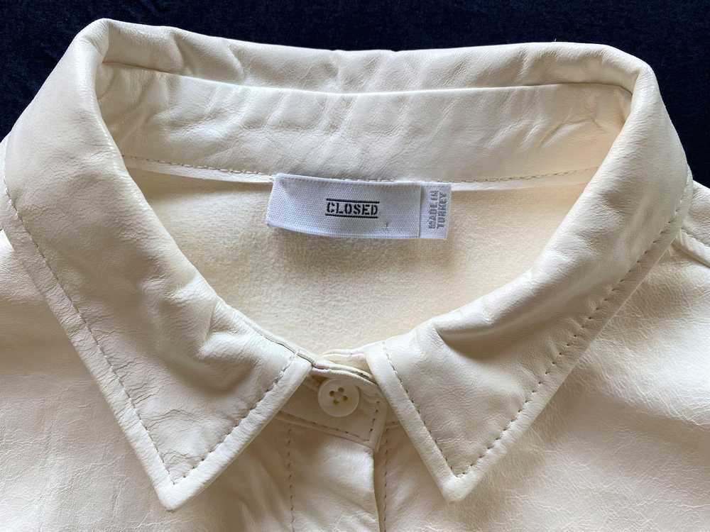 Closed Cream Leather Shirt - image 4