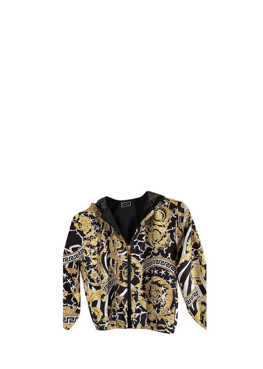 Versace Baroque Print Hooded Jacket - image 1