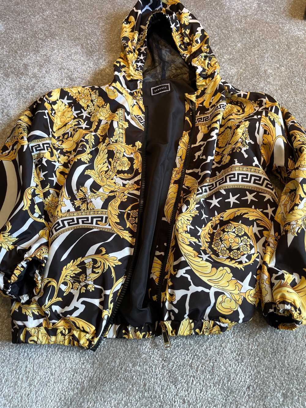 Versace Baroque Print Hooded Jacket - image 5