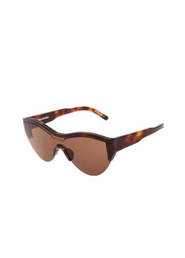 Balenciaga Brown acetate Ski Cat sunglasses