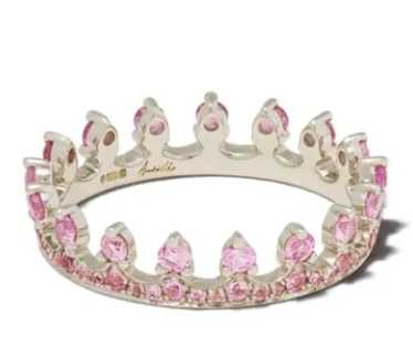 Annoushka Crown 18ct White Gold Pink Sapphire Rin… - image 1