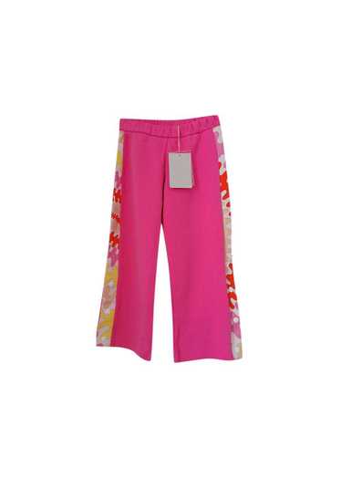 Emilio Pucci Pink cotton printed trim joggers - image 1