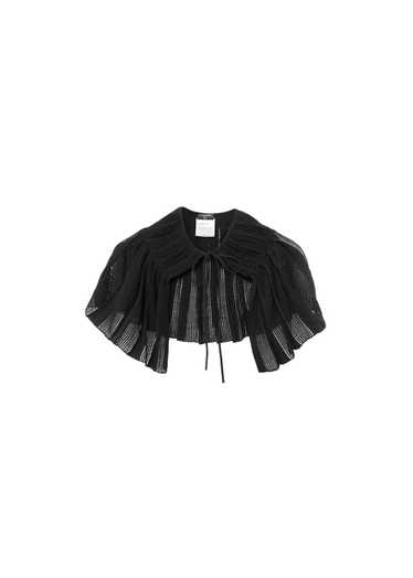 Chanel Vintage black cotton crochet knitted cape