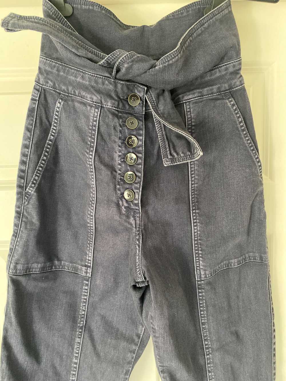 Ulla Johnson Dark denim Briar paperbag waist jeans - image 3