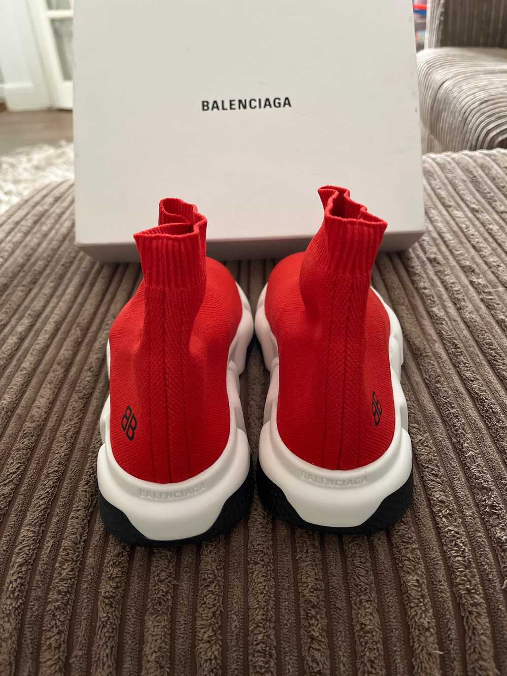 Balenciaga Red stretch-knit Speed sock trainers - image 4