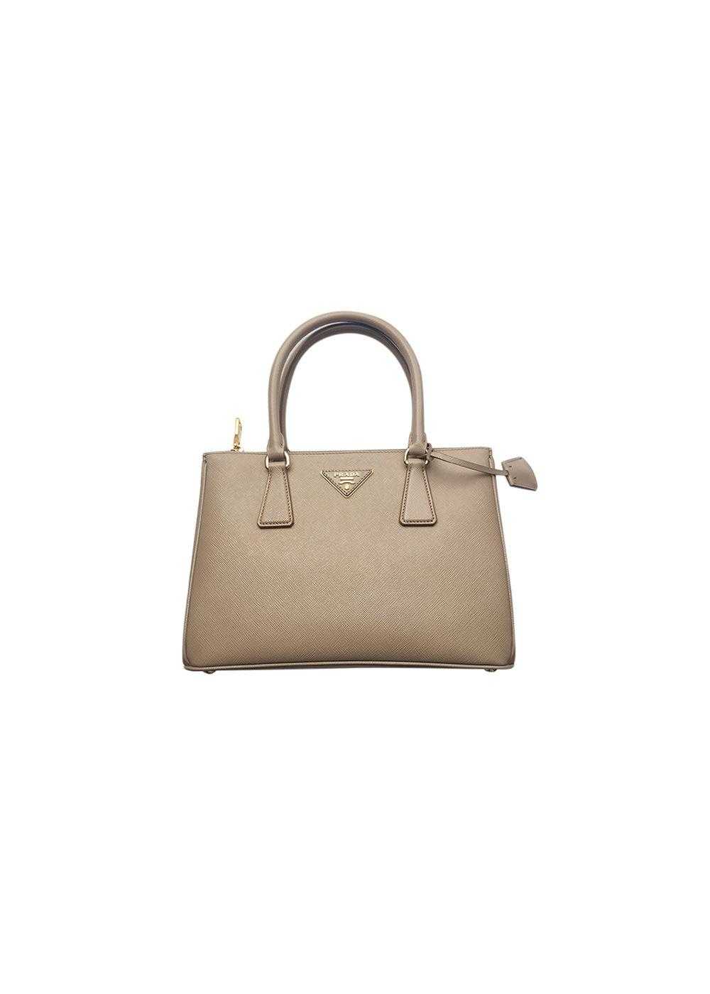 Prada Beige Saffiano leather small Galleria bag - image 1