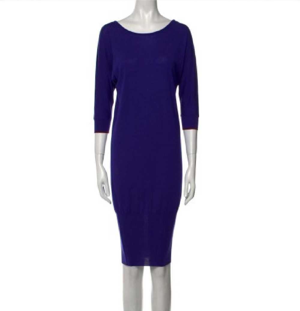 Emilio Pucci Purple wool fine knit jumper dress - image 2
