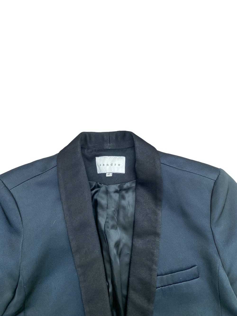 Sandro Black Tuxedo Blazer Jacket - image 2