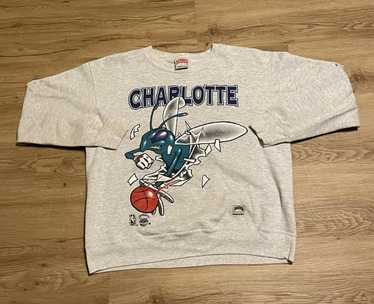 1993 Charlotte Hornets Color Block Hoodie Sweatshirt – Red Vintage Co