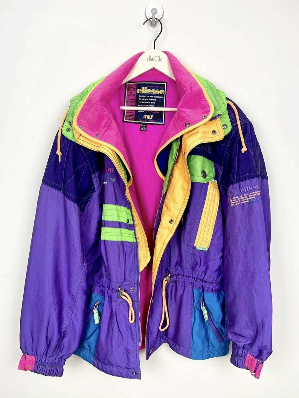 Vintage 90s Sportswear of Sweden Jacket Ski Winter Session Multizipper  Yellow Jacket 
