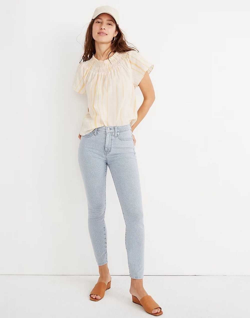 Madewell Madewell high rise skinny striped jeans - image 1