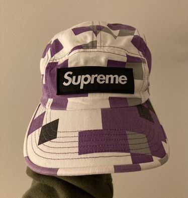 supreme camp cap on head