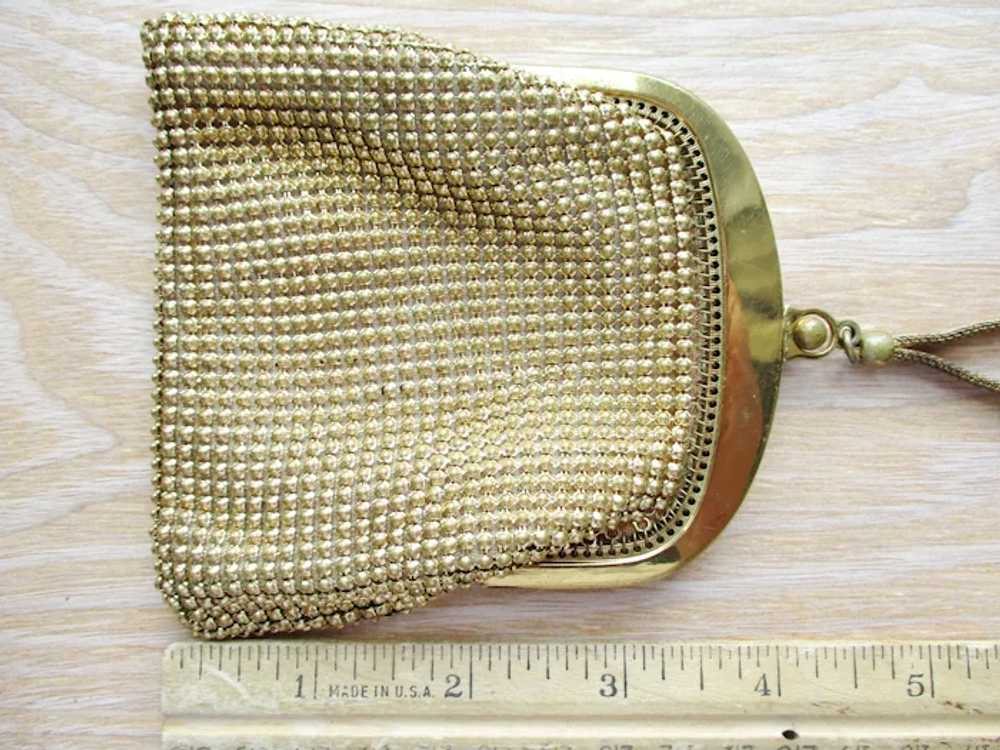 Whiting and Davis Wristlet Gold Tone Small Purse … - image 10