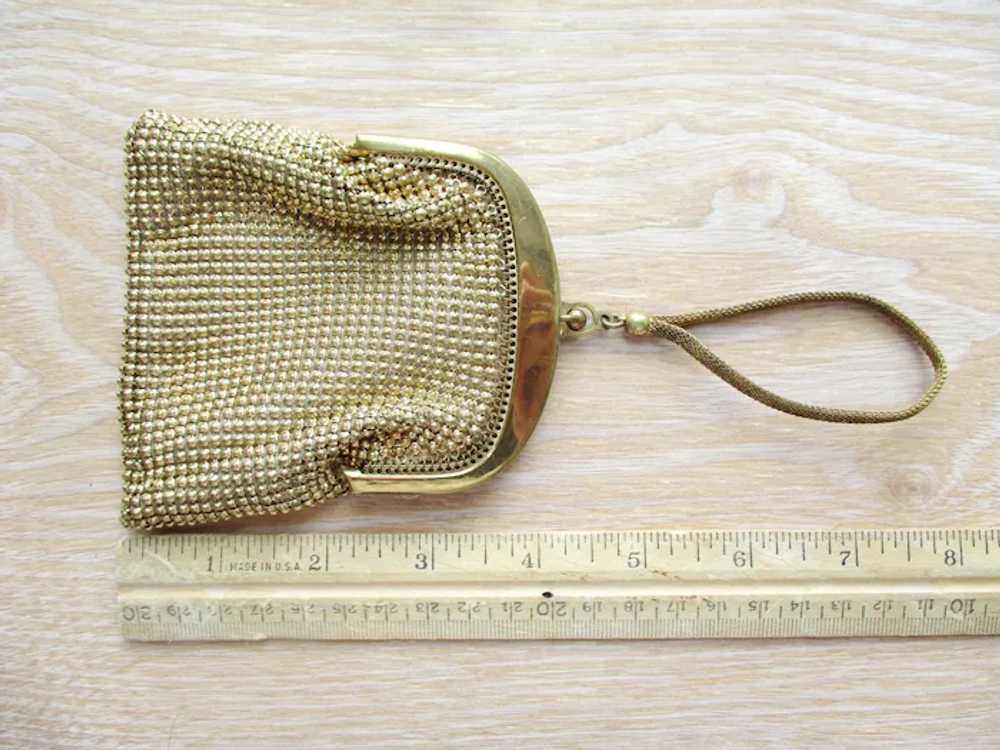 Whiting and Davis Wristlet Gold Tone Small Purse … - image 12