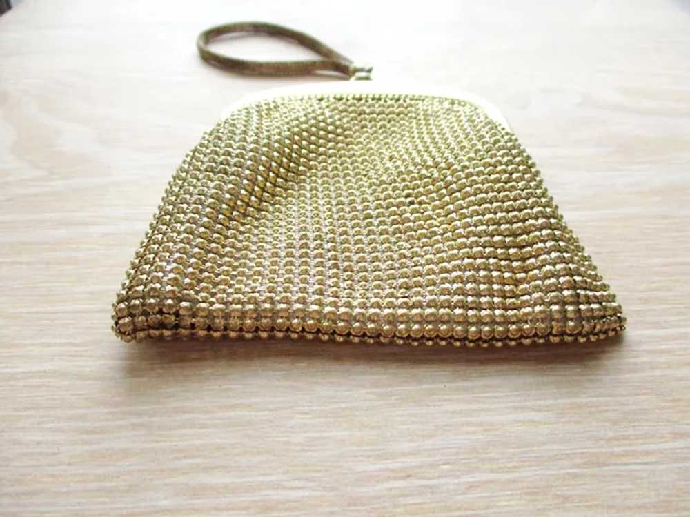 Whiting and Davis Wristlet Gold Tone Small Purse … - image 2