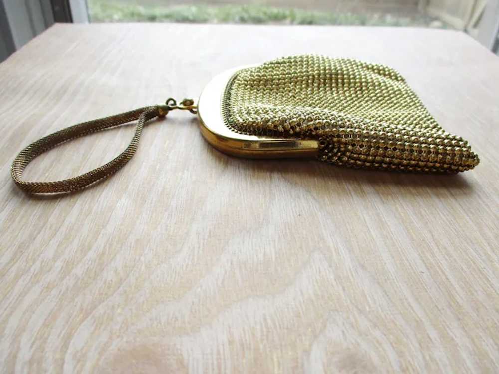 Whiting and Davis Wristlet Gold Tone Small Purse … - image 3