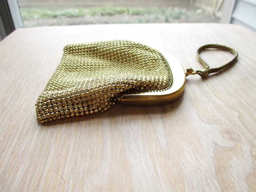 Whiting and Davis Wristlet Gold Tone Small Purse … - image 5