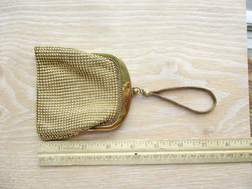 Whiting and Davis Wristlet Gold Tone Small Purse … - image 9