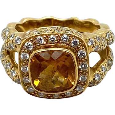 Kaufmann de Suisse 18K Yellow Gold Citrine and Dia