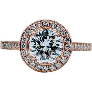 GIA Graded 1.39ctw Diamond Engagement Ring