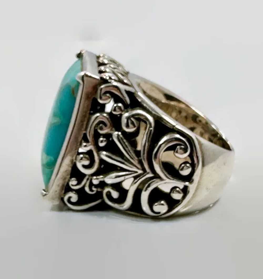 Turquoise Ring, Sterling Silver, Barse, Designer,… - image 5