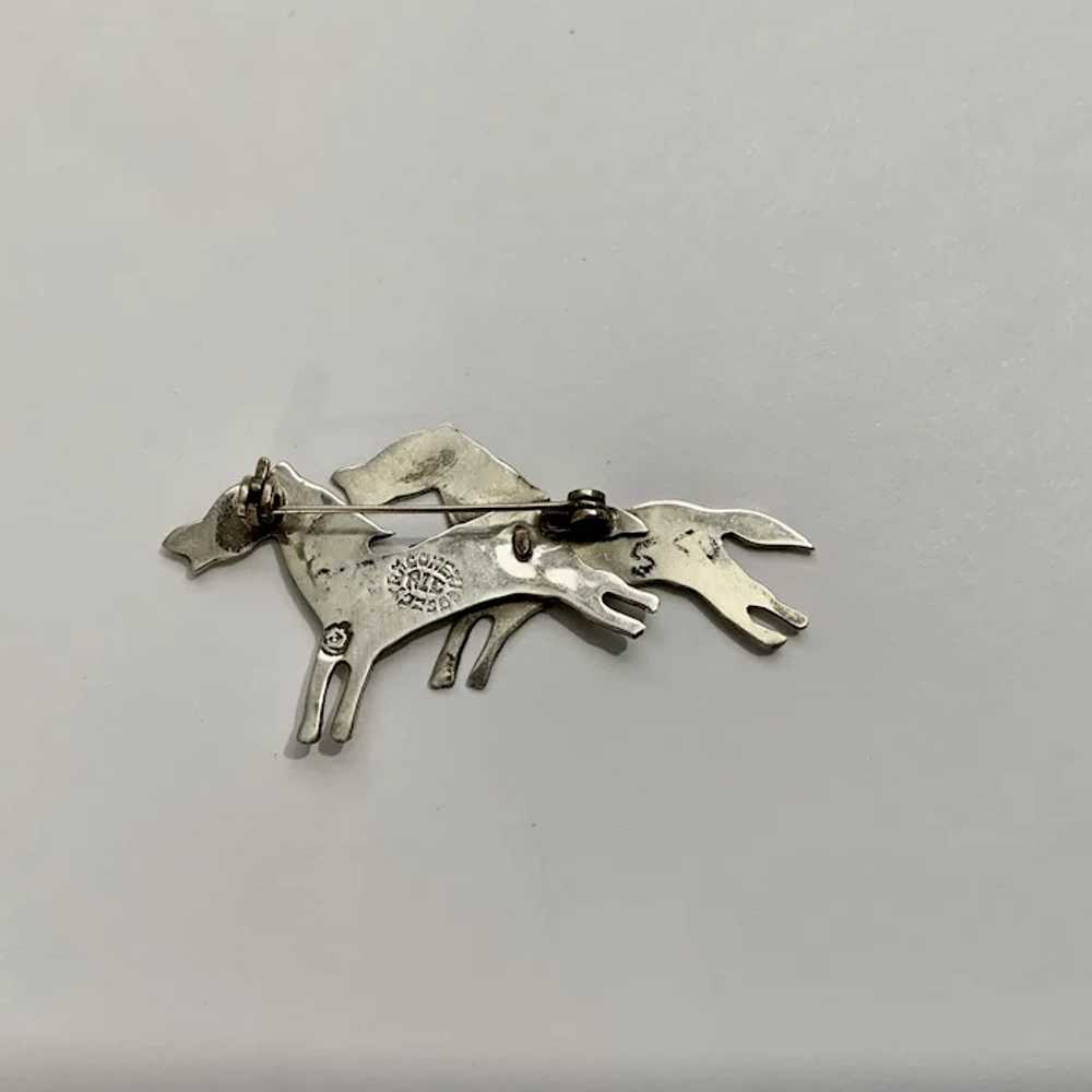 Vintage Taxco Mexico Horses Sterling Silver Abalo… - image 6