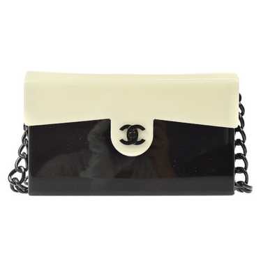 CHANEL 2000-2001 CC Chain Shoulder Bag Ivory Blac… - image 1