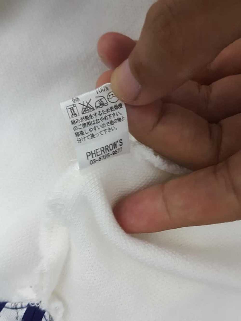 Pherrows Pherrow's Japan White Polo Shirt MADE IN… - image 5