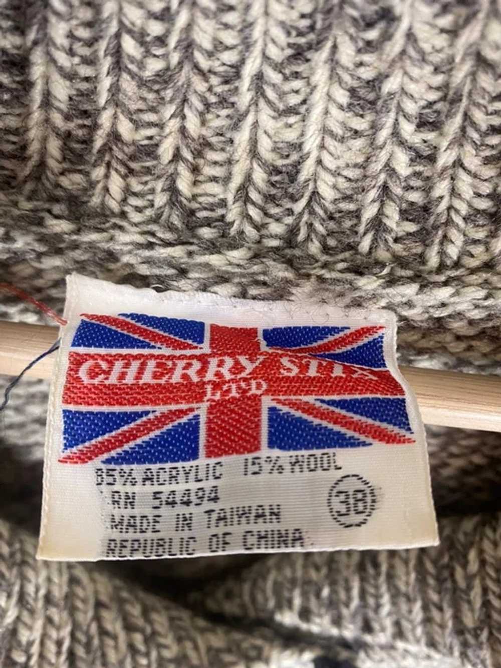 Coloured Cable Knit Sweater × Vintage Vintage Eng… - image 2