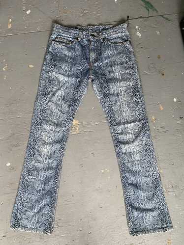 Hysteric Glamour Snakeskin flare skinny jeans