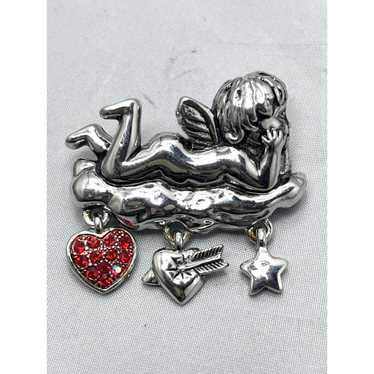 Vintage cupid pin brooch - Gem