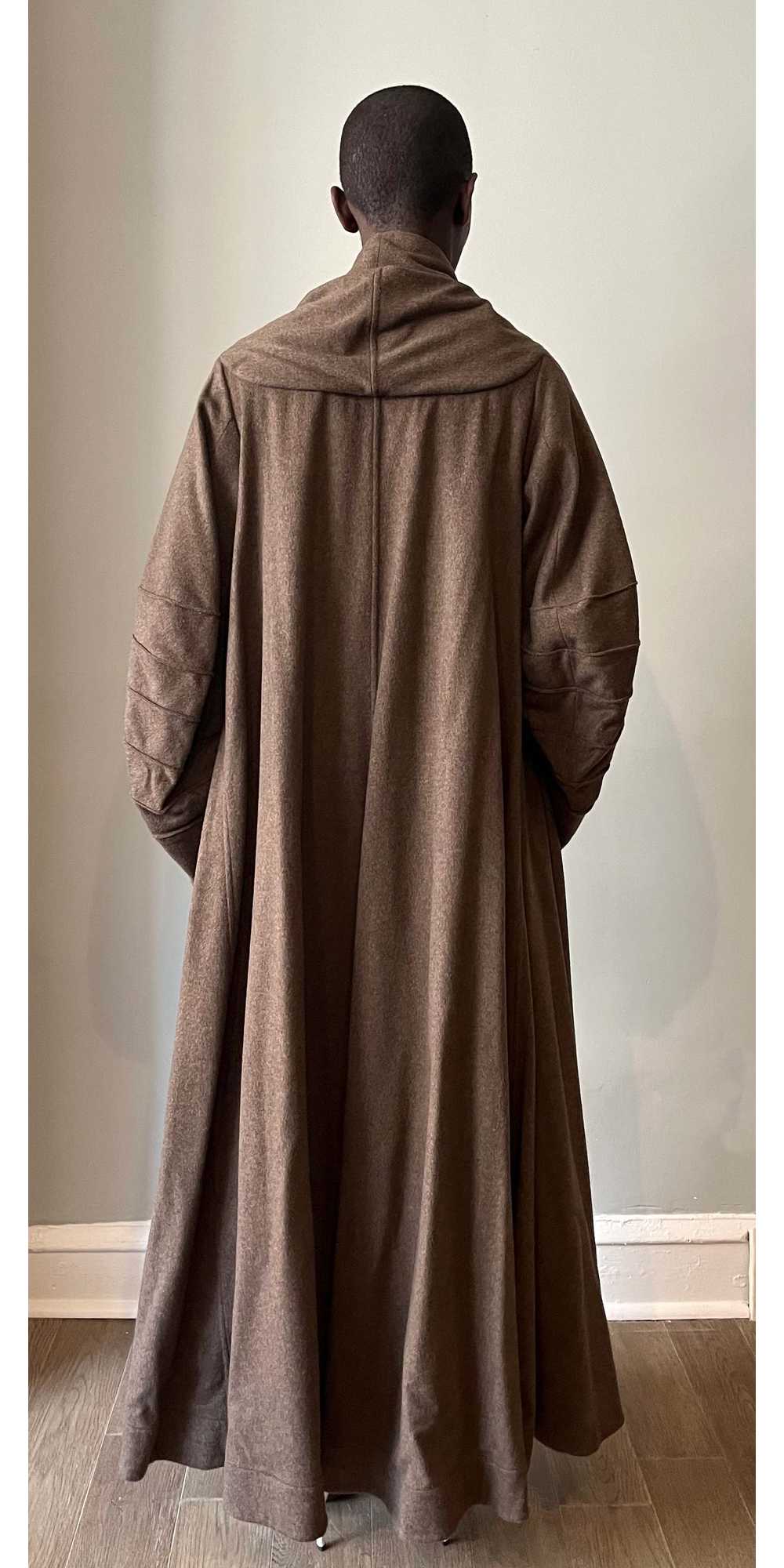 Claude Montana brown alpaca blend hooded robe coat - image 5