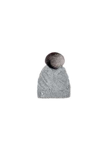 FurbySD Cable Knit Hat with Chinchilla Fur Pom Pom - image 1