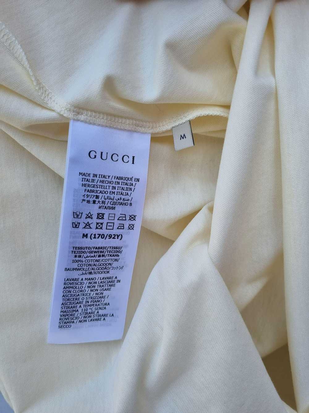 Gucci Ivory cotton jersey Boutique t-shirt - image 5