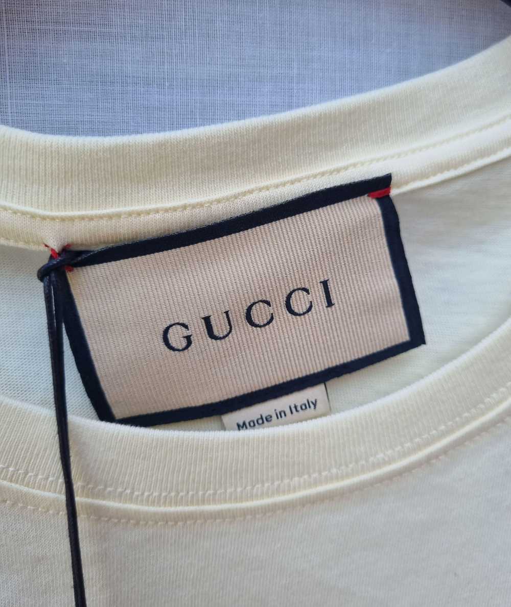 Gucci Ivory cotton jersey Boutique t-shirt - image 6