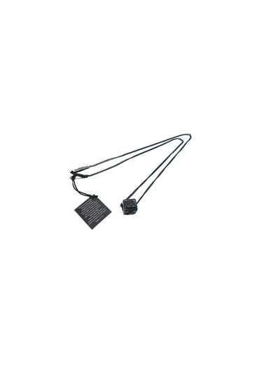 Vanessa Arizaga Black oxidised metal cube necklace