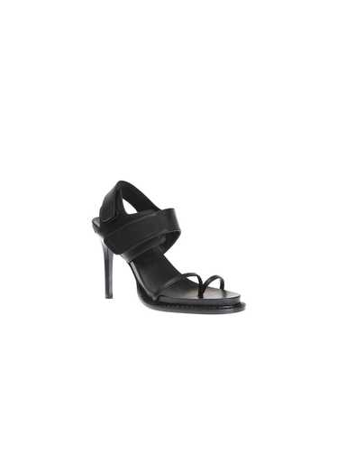 Ann Demeulemeester Black leather strappy heeled pu