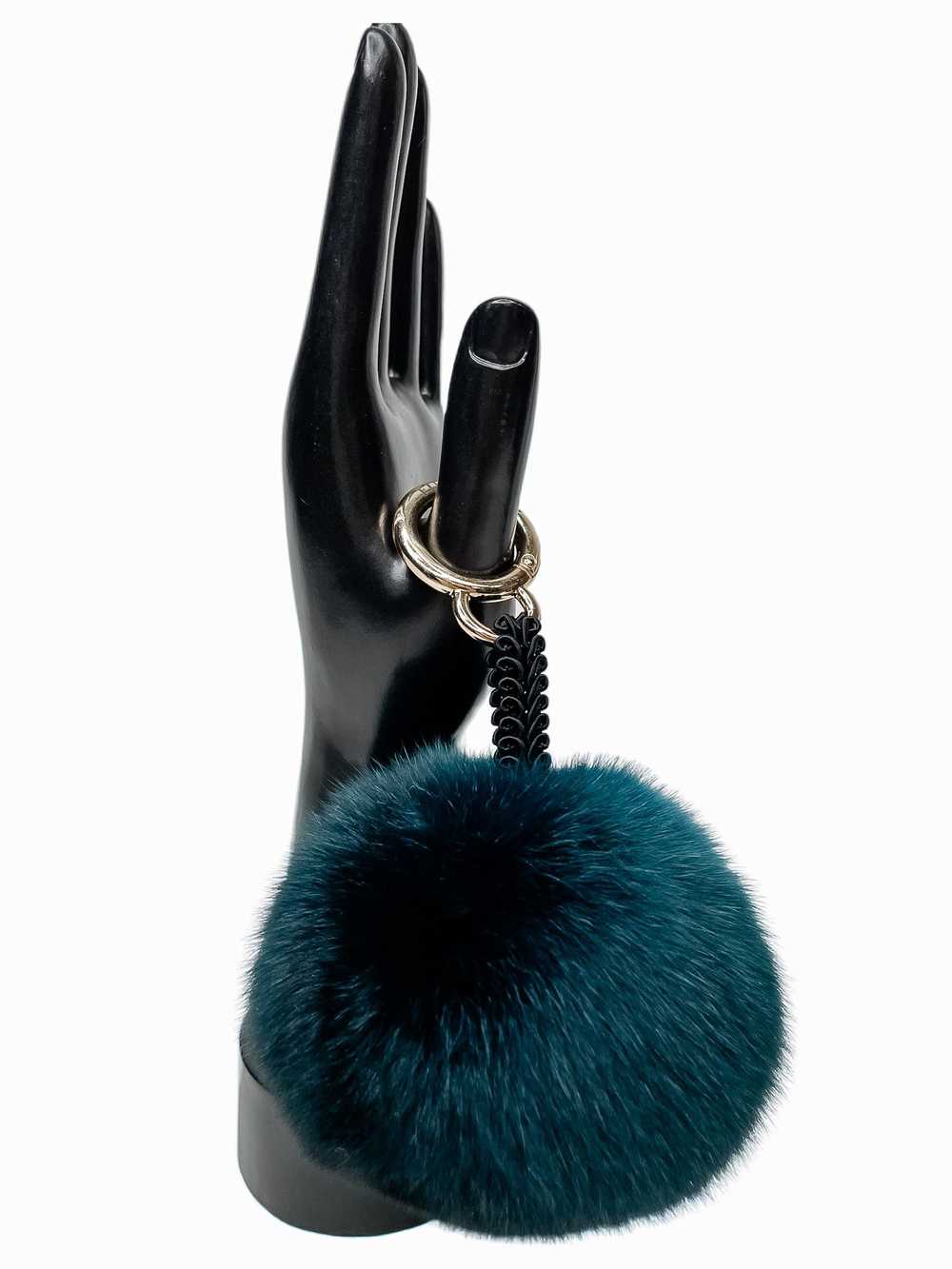 FurbySD Teal chinchilla fur charm - image 3