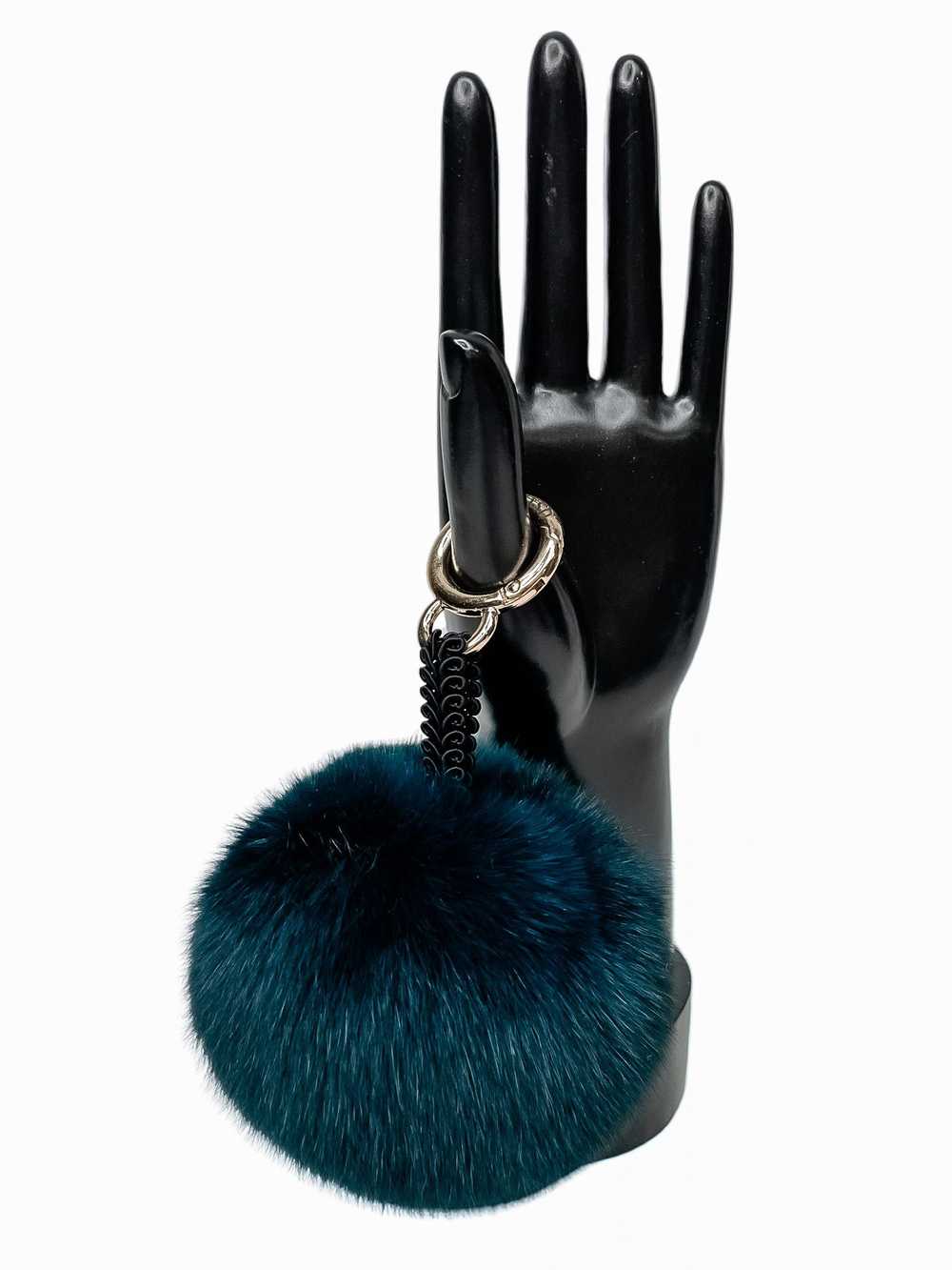 FurbySD Teal chinchilla fur charm - image 4