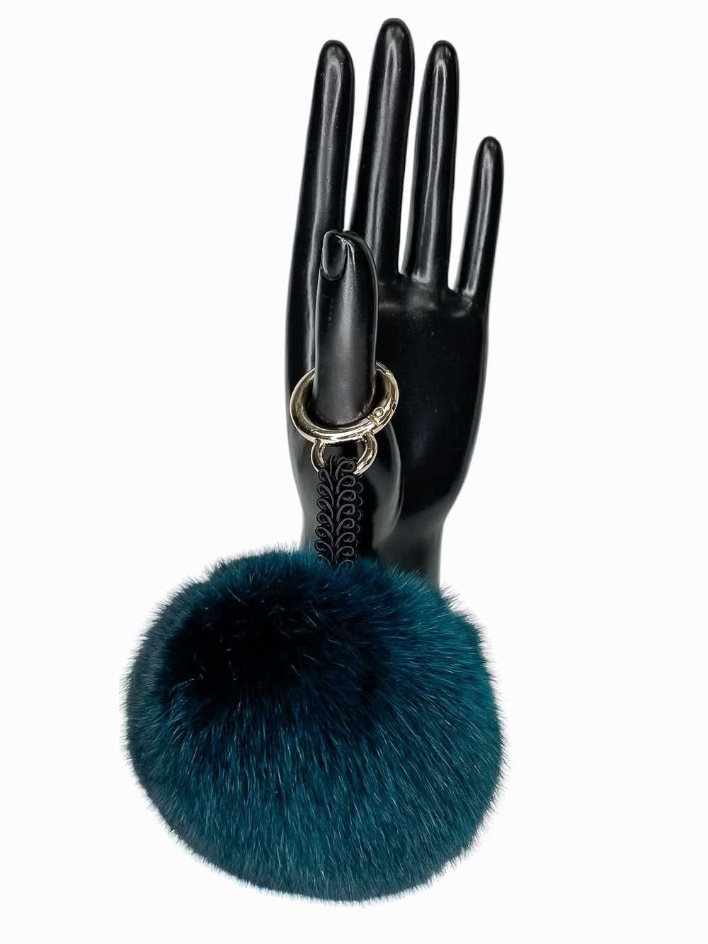 FurbySD Teal chinchilla fur charm - image 7