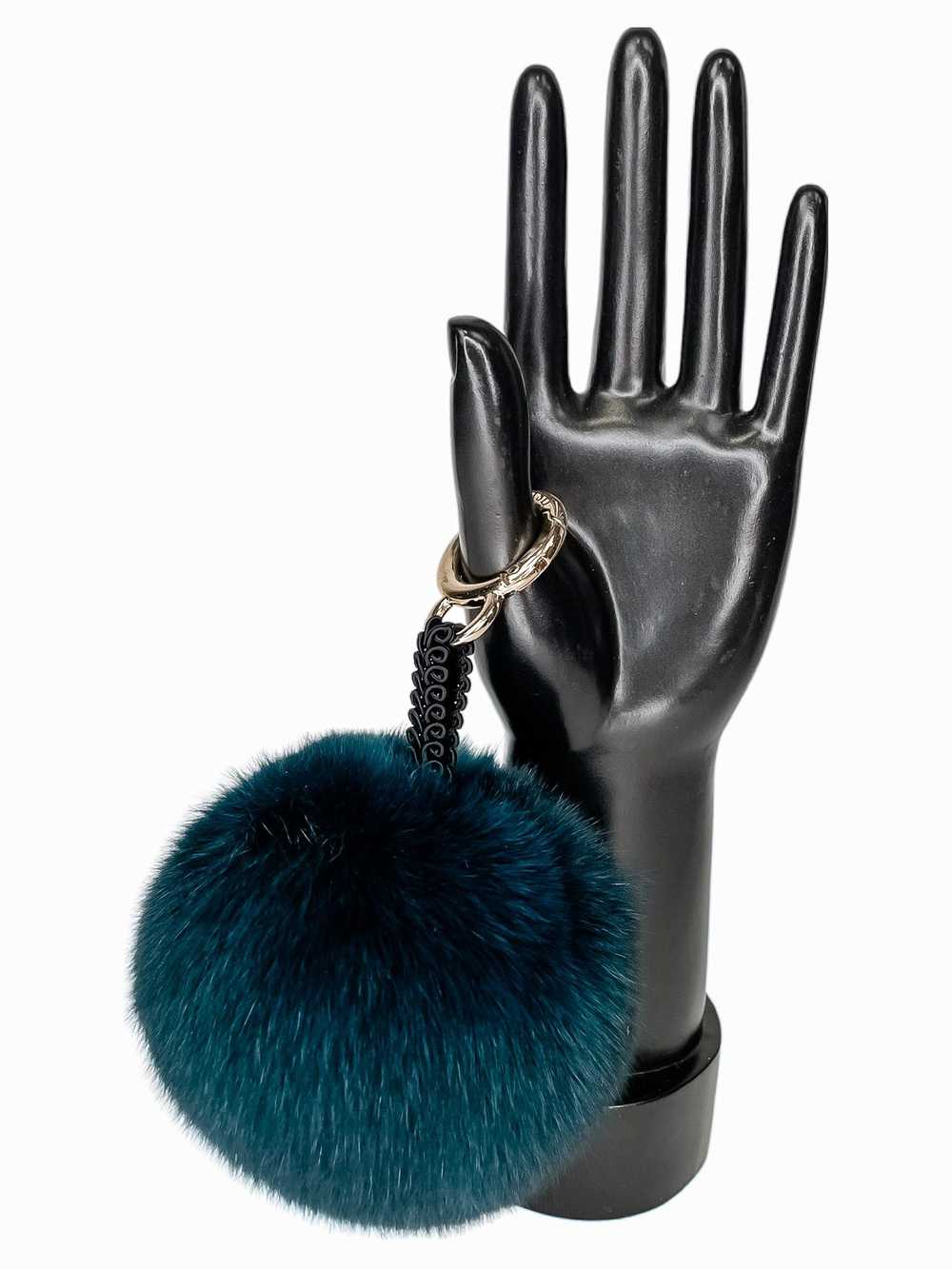 FurbySD Teal chinchilla fur charm - image 8